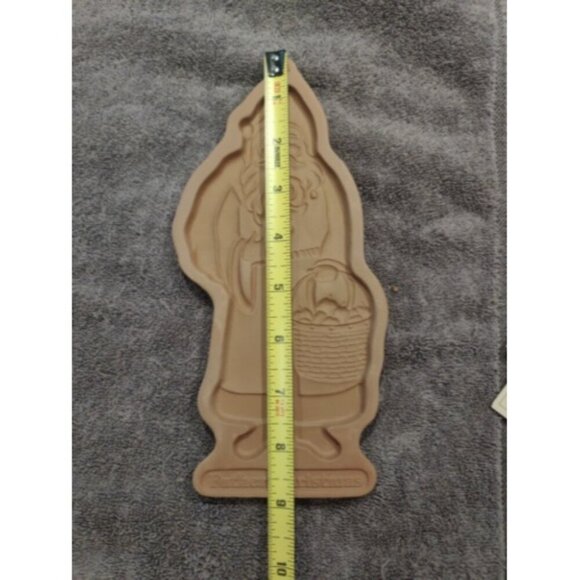 Longaberger Pottery Cookie Mold 1990 Father Christmas St Nick - Picture 4 of 5